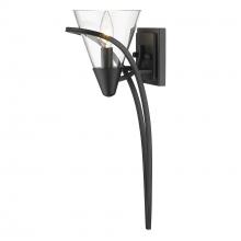  1648-1W BLK-CLR - Olympia 1 Light Wall Sconce in Matte Black with Clear Glass Shade